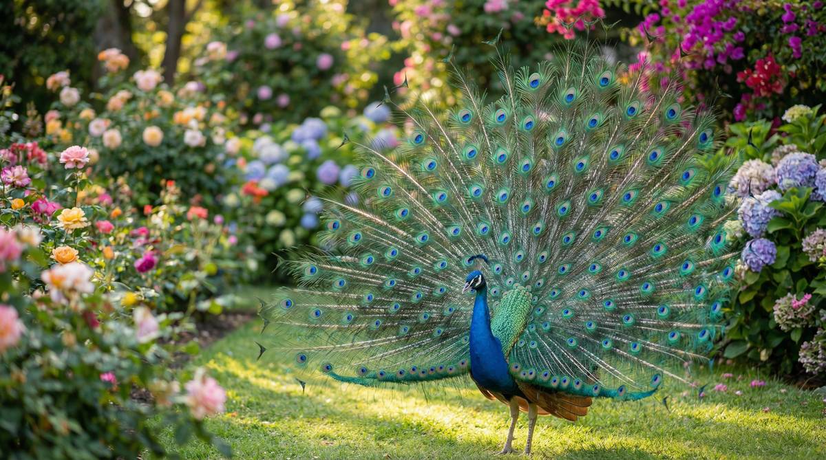 猎奇孔雀开屏视频